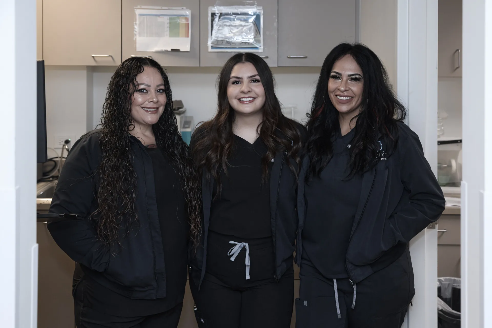 Smiling employees