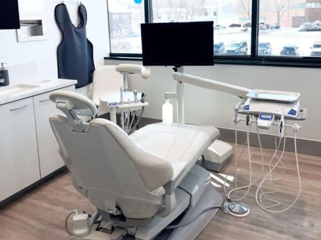Dentist chair with a window view