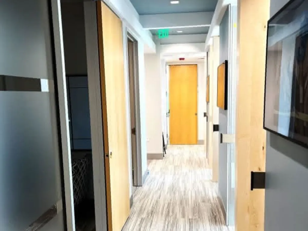 A hallway in a dentists office