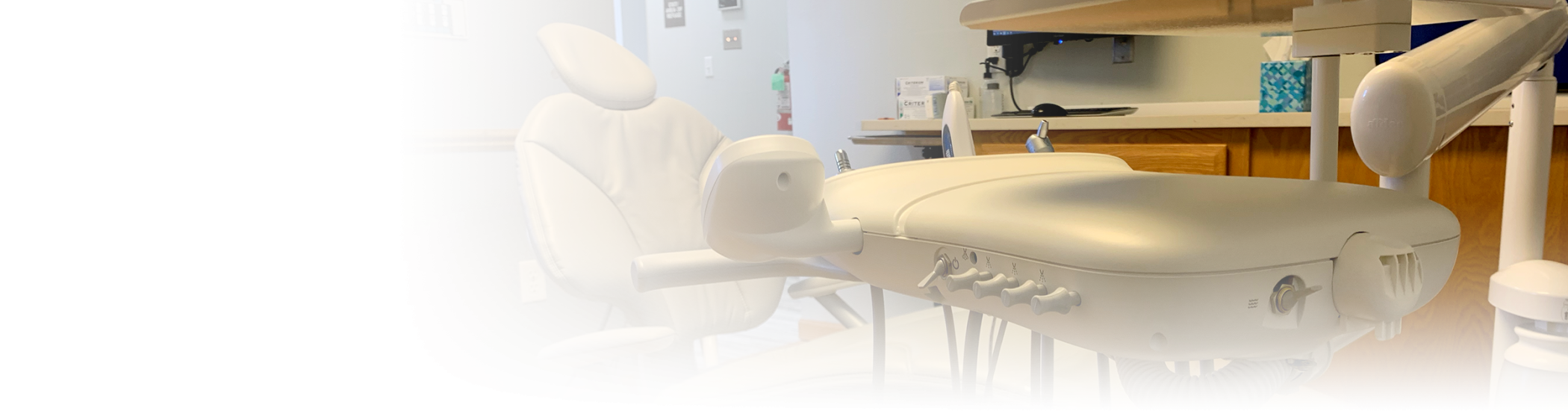 A dental chair in the Louisville location