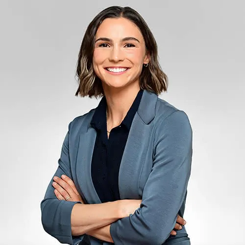 Jessica Parry with arms crossed