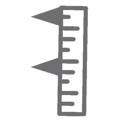 An icon of a ruler
