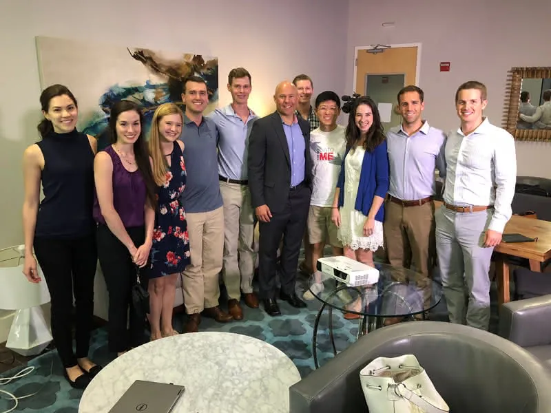 Scott Dudley posing with the Study Club